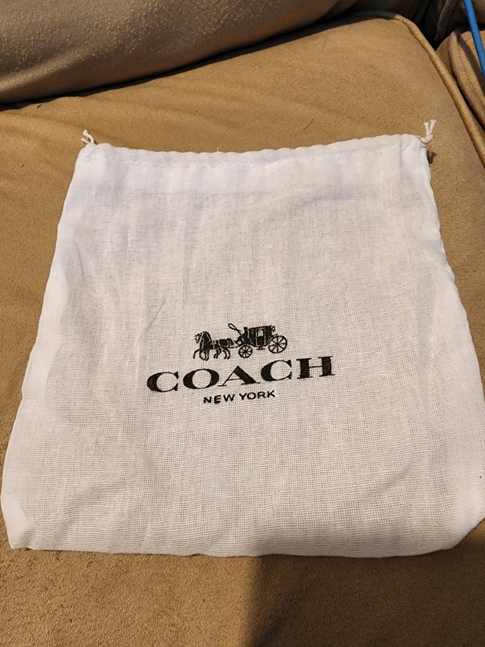 Coach Brown/Tan Signature Canvas Wristlet with Dust Bag - Picture 2 of 8